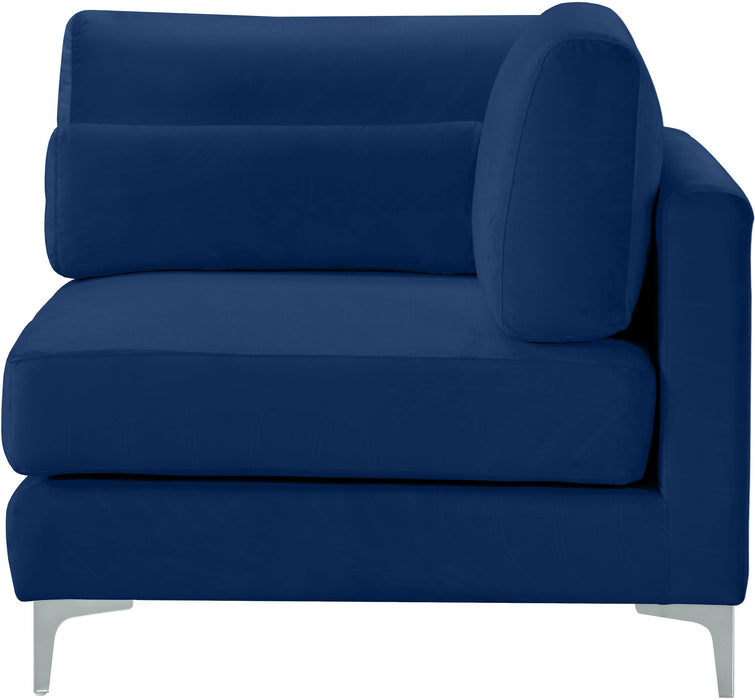 Julia Navy Velvet Modular Corner Chair