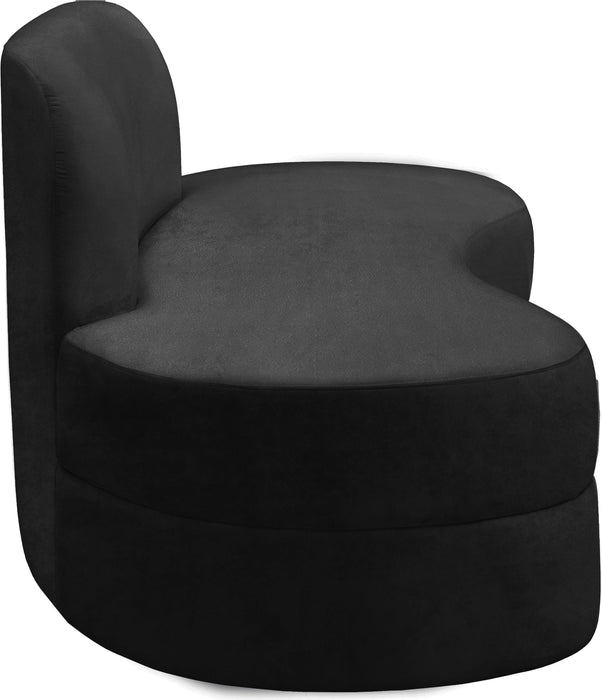 Mitzy Black Velvet Sofa