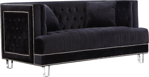 Lucas Black Velvet Loveseat image