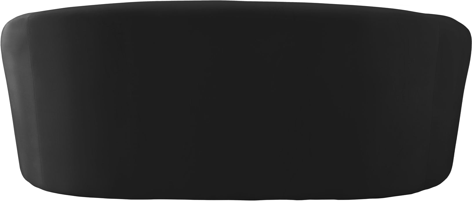 Riley Black Velvet Loveseat