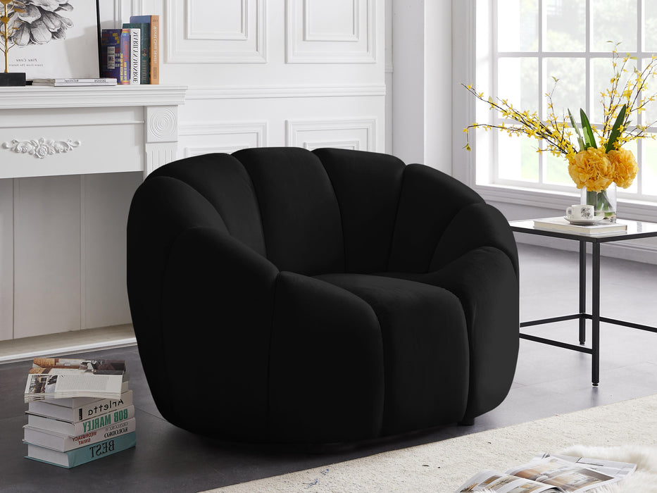 Elijah Black Velvet Chair