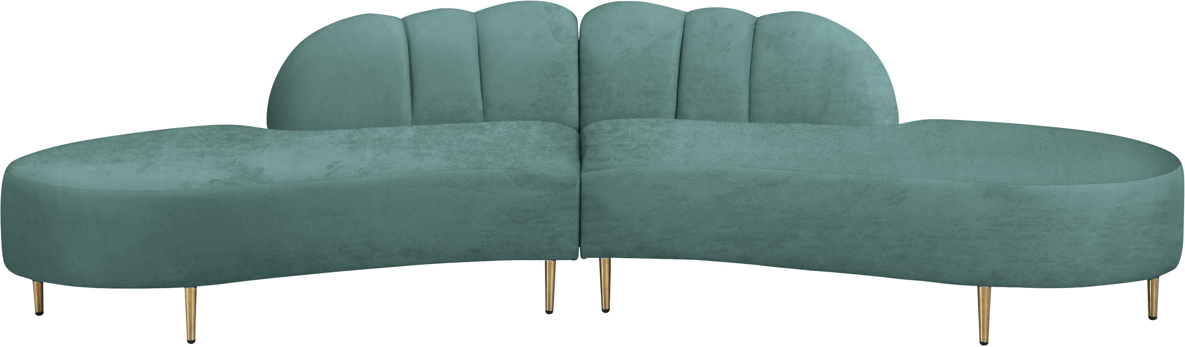 Divine Mint Velvet 2pc. Sectional