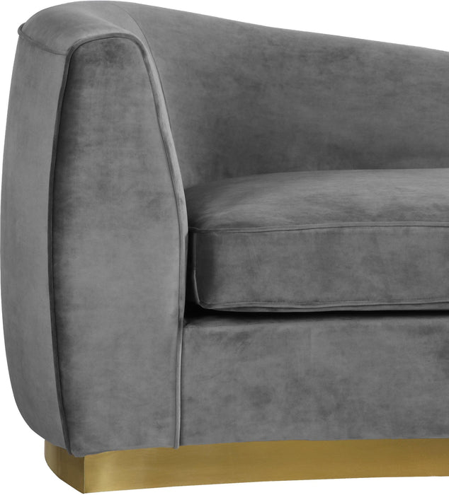 Julian Grey Velvet Chaise