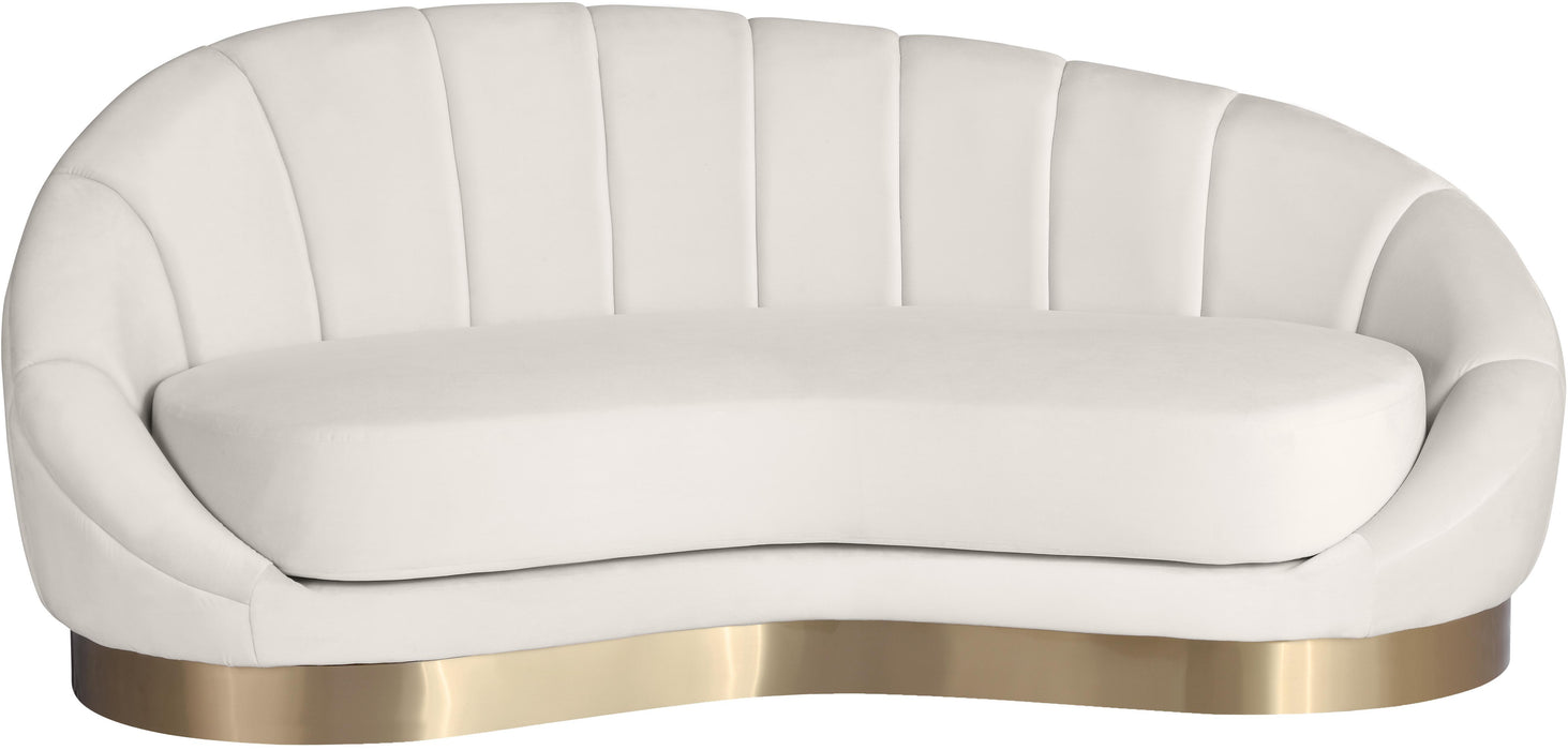 Shelly Cream Velvet Chaise