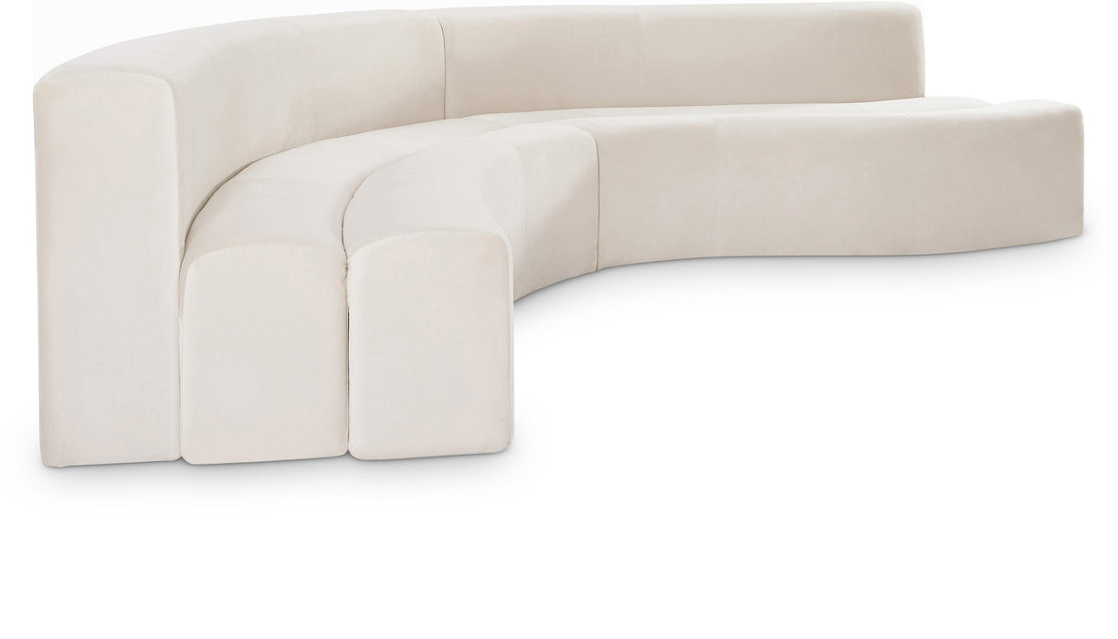 Curl Cream Velvet 2pc. Sectional image