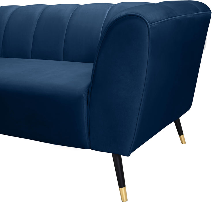 Beaumont Navy Velvet Loveseat