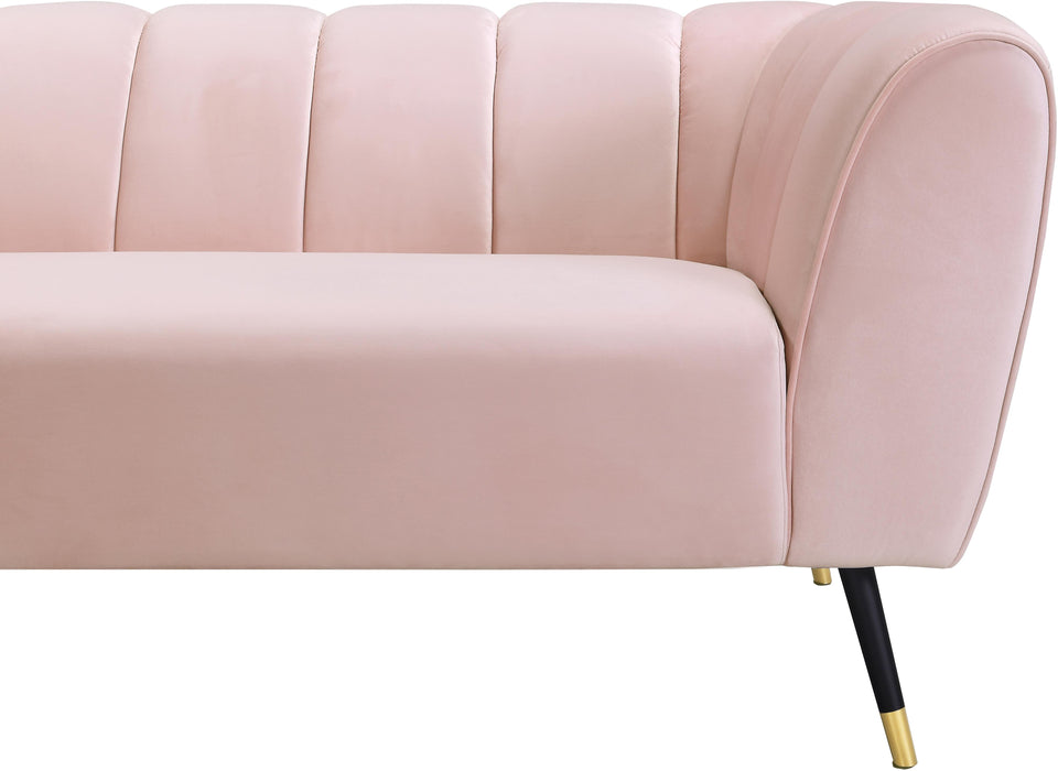 Beaumont Pink Velvet Loveseat