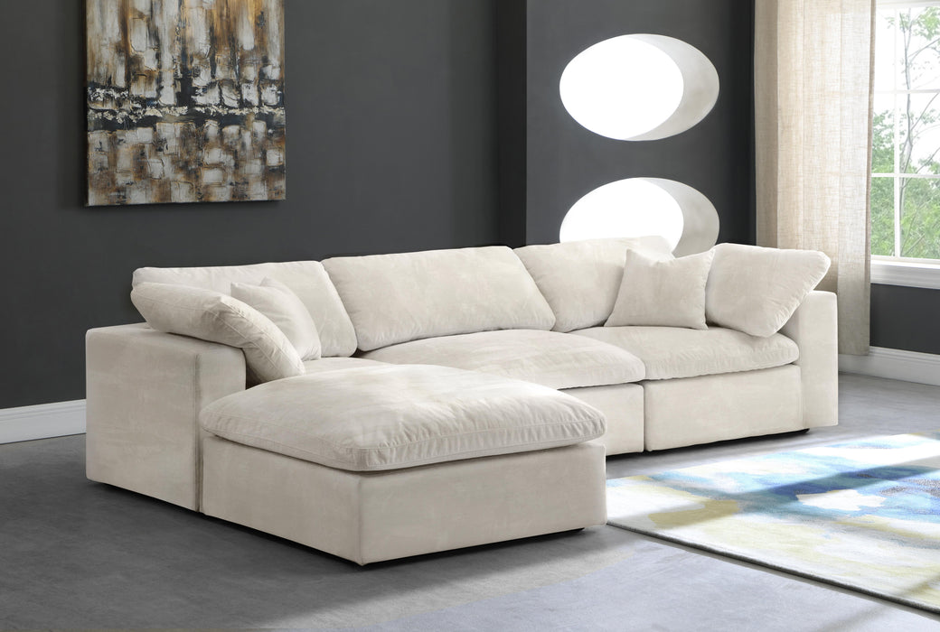 Cozy Cream Velvet Cloud Modular Sectional