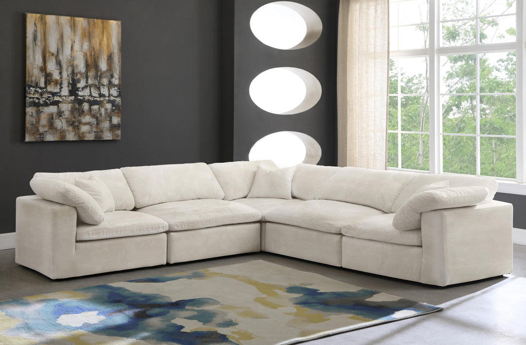 Cozy Cream Velvet Cloud Modular Sectional