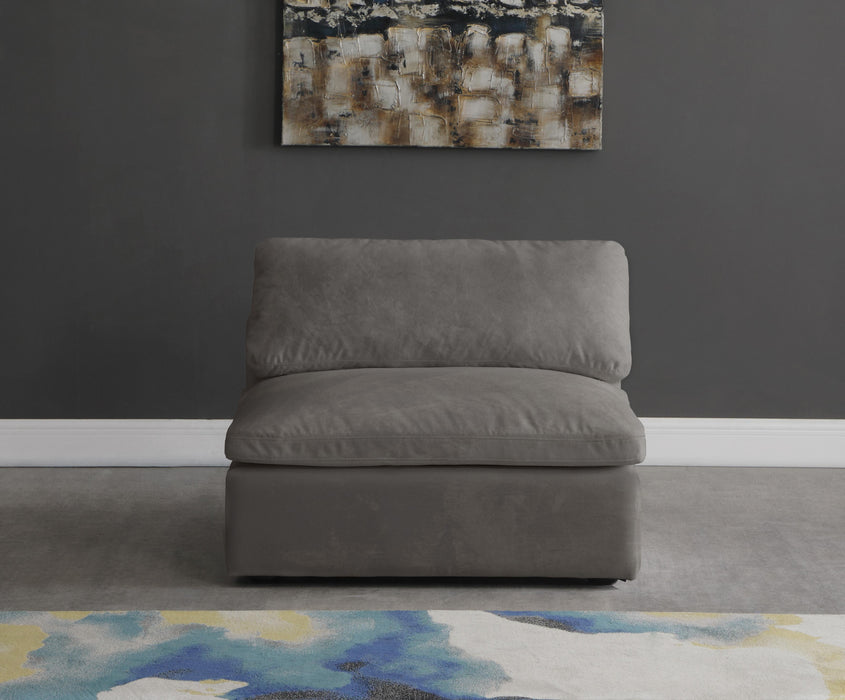 Cozy Grey Velvet Chair