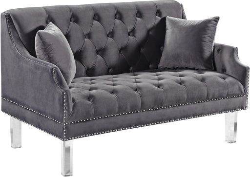 Roxy Grey Velvet Loveseat image