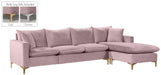 Naomi Pink Velvet 2pc. Reversible Sectional image