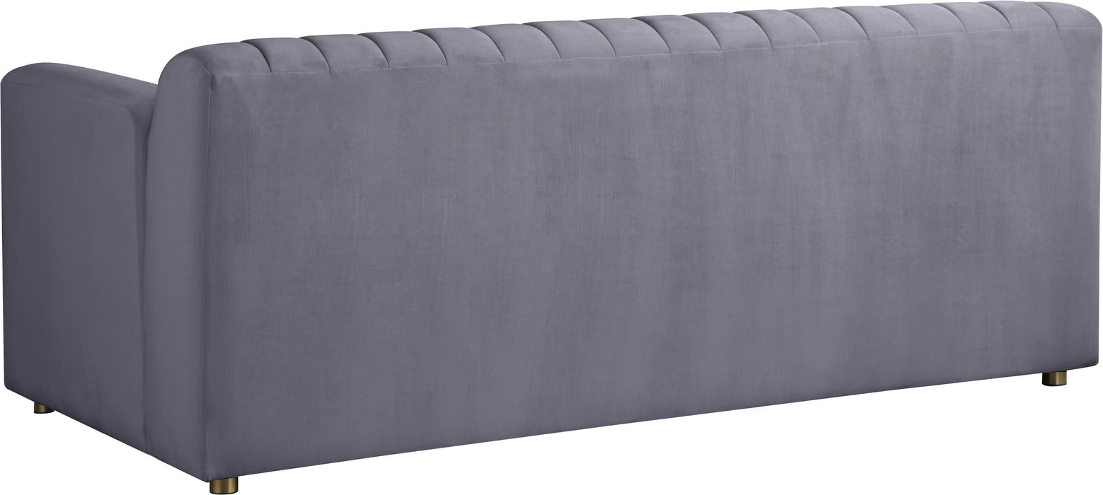 Naya Grey Velvet Loveseat