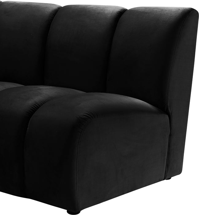 Infinity Black Velvet 10pc. Modular Sectional