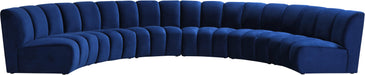 Infinity Navy Velvet 6pc. Modular Sectional image