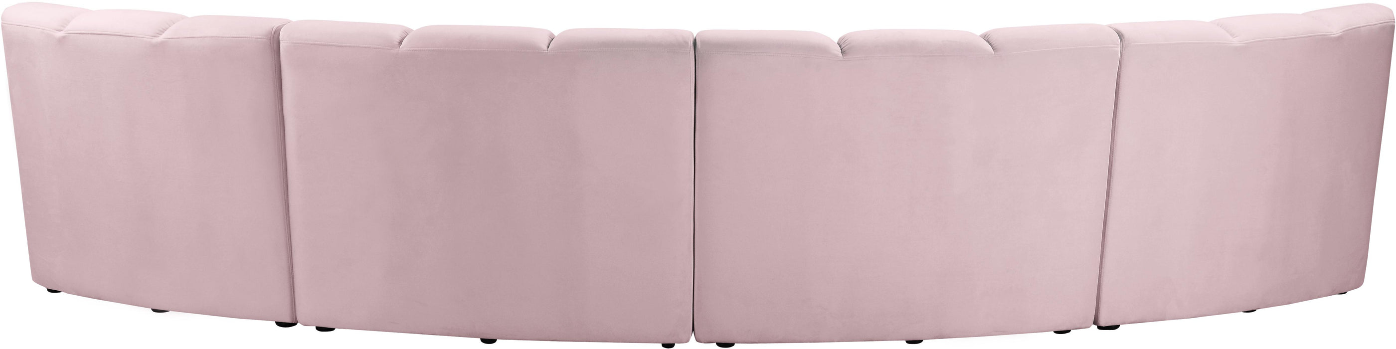 Infinity Pink Velvet 4pc. Modular Sectional