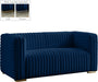 Ravish Navy Velvet Loveseat image