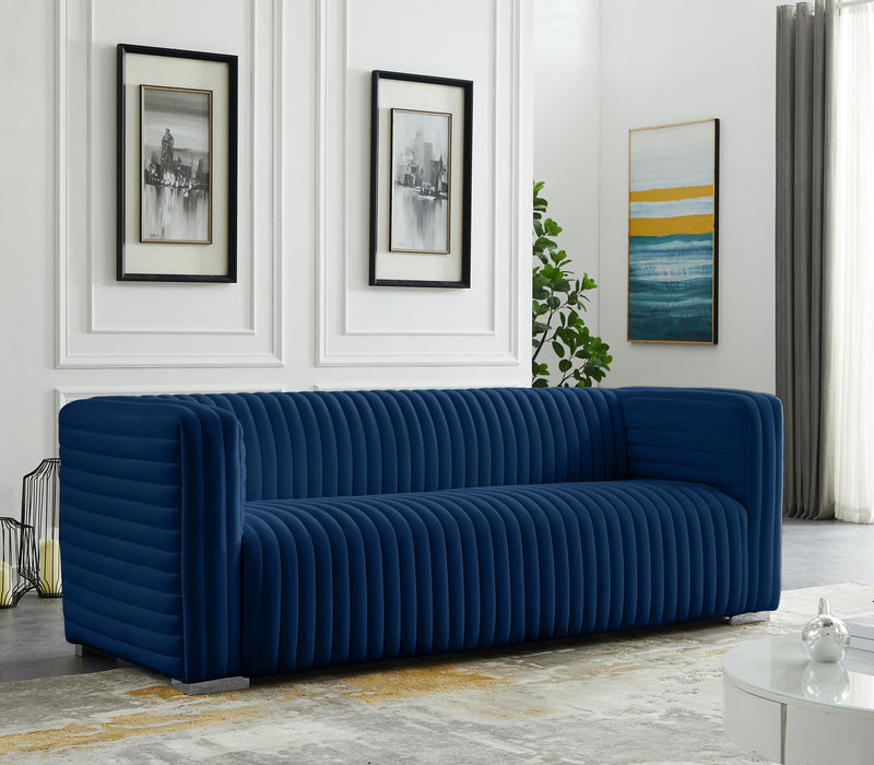 Ravish Navy Velvet Sofa