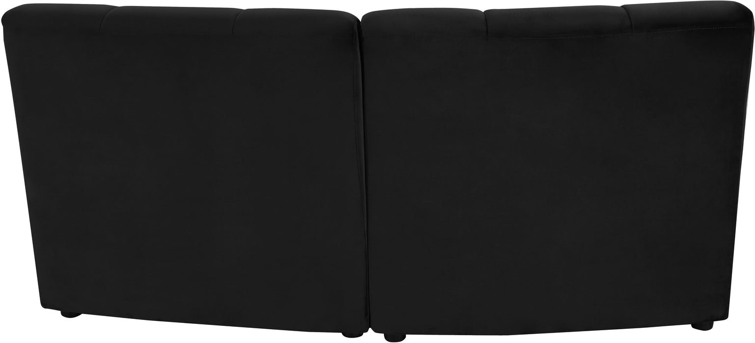 Limitless Black Velvet 2pc. Modular Sectional