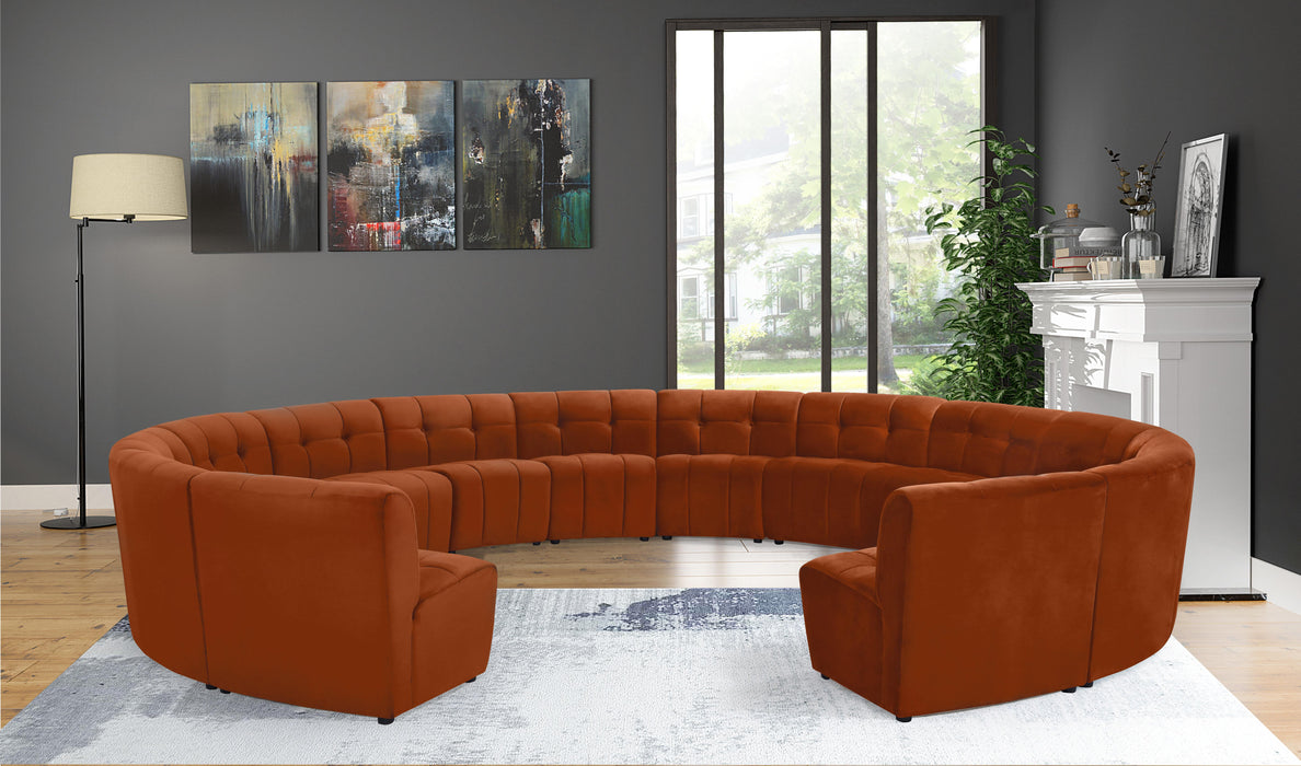 Limitless Cognac Velvet 14pc. Modular Sectional