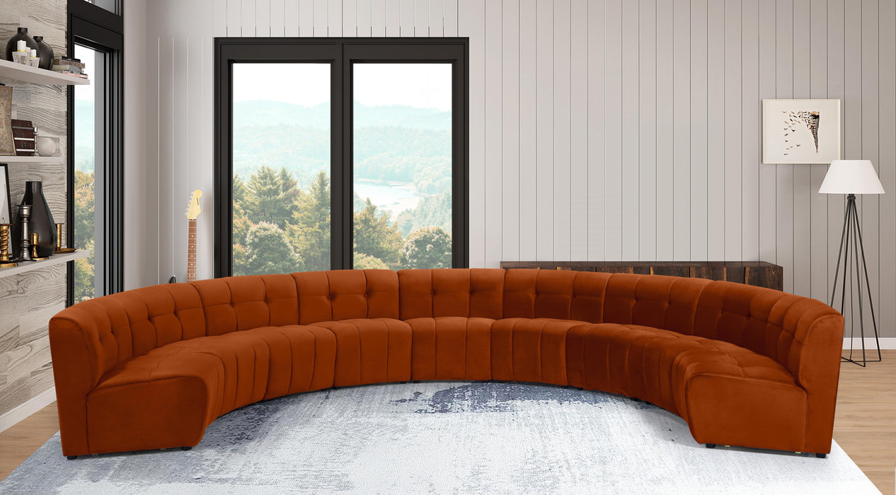 Limitless Cognac Velvet 9pc. Modular Sectional