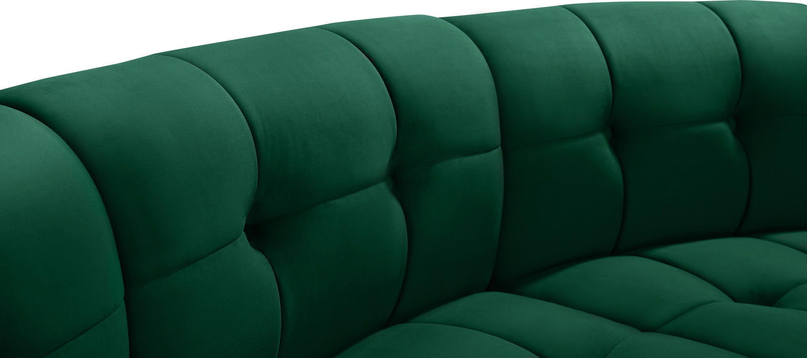 Limitless Green Velvet 7pc. Modular Sectional