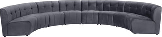 Limitless Grey Velvet 8pc. Modular Sectional image