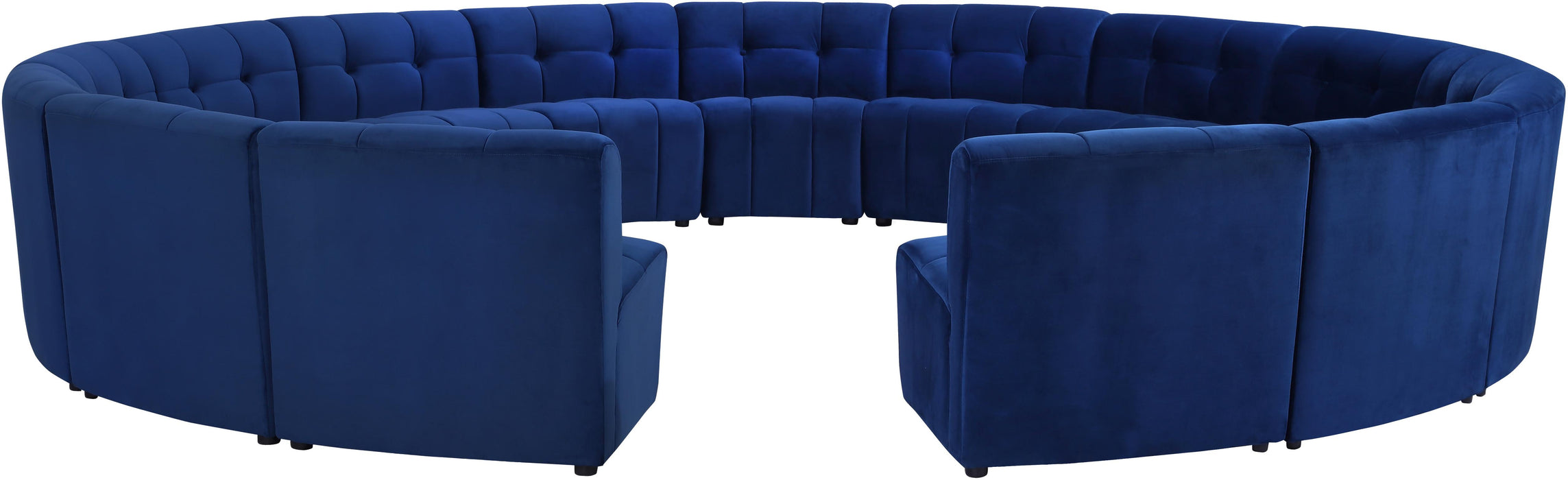 Limitless Navy Velvet 15pc. Modular Sectional