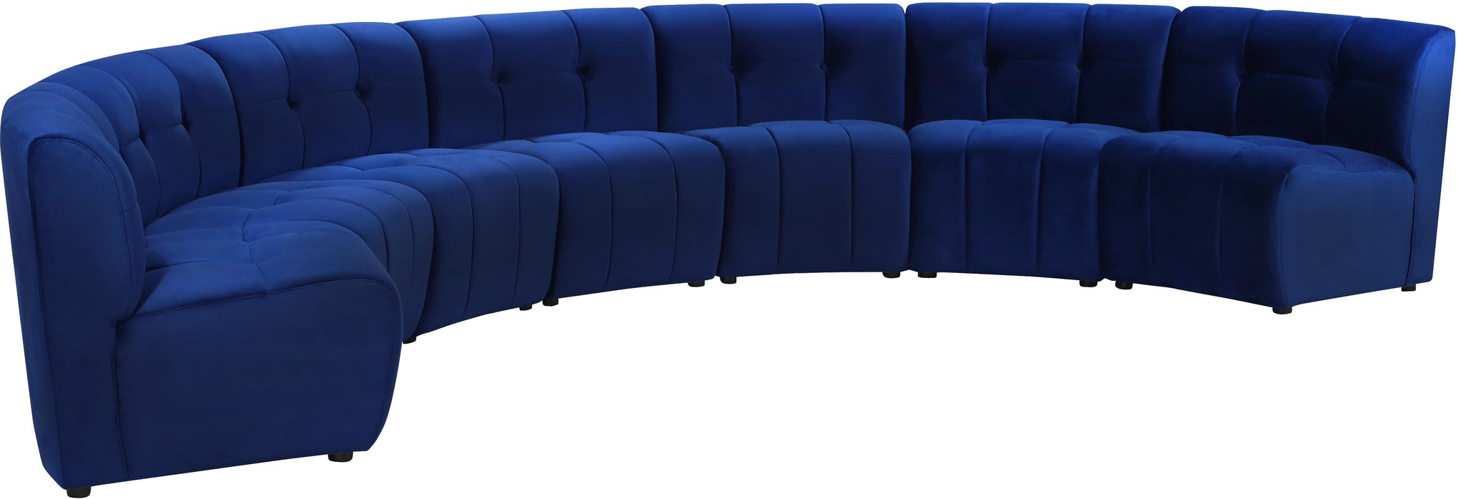 Limitless Navy Velvet 7pc. Modular Sectional