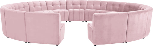 Limitless Pink Velvet 15pc. Modular Sectional image