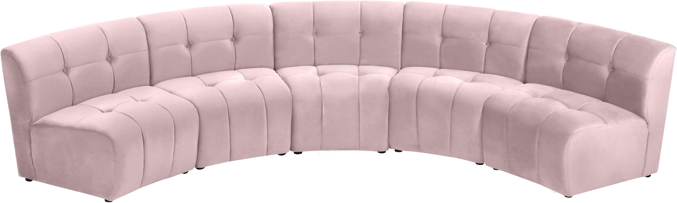 Limitless Pink Velvet 5pc. Modular Sectional