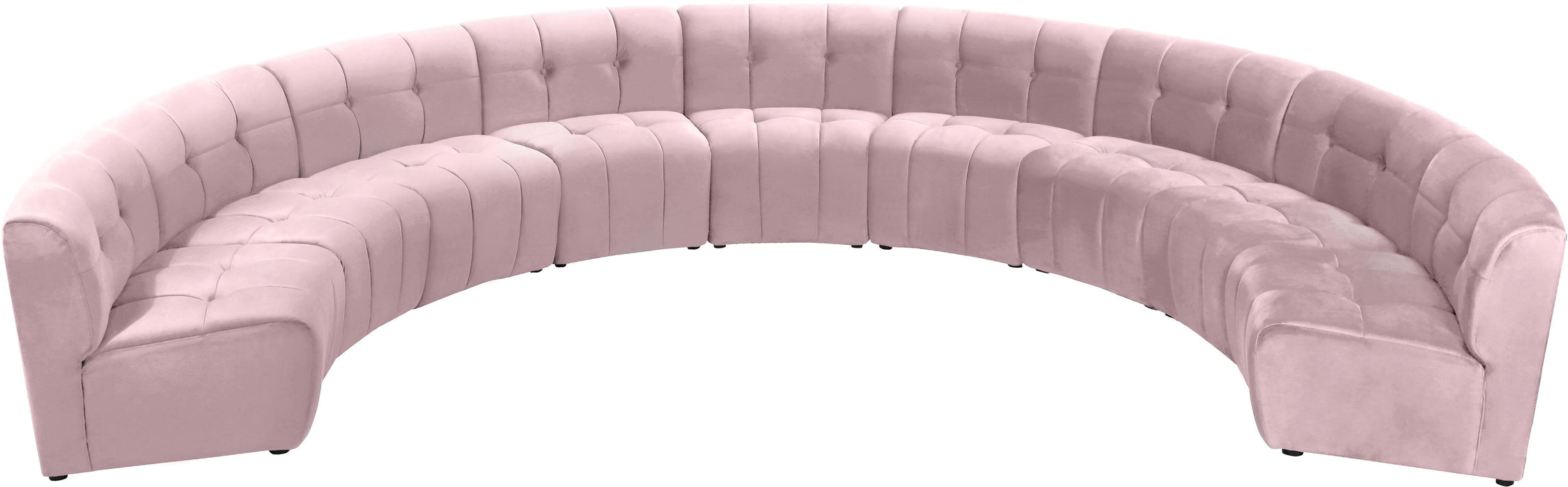 Limitless Pink Velvet 9pc. Modular Sectional