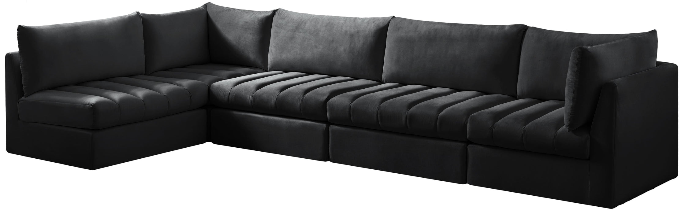 Jacob Black Velvet Modular Sectional