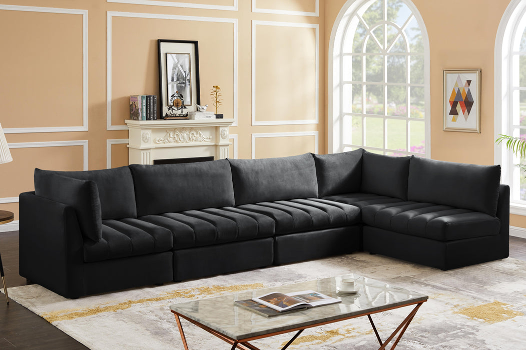 Jacob Black Velvet Modular Sectional