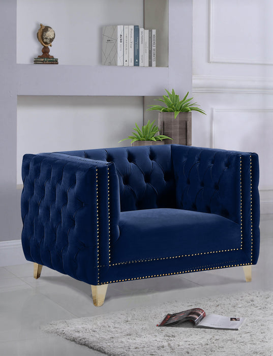 Michelle Navy Velvet Chair