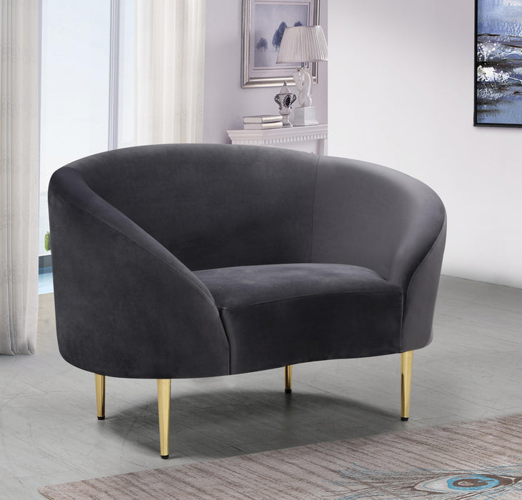 Ritz Grey Velvet Chair