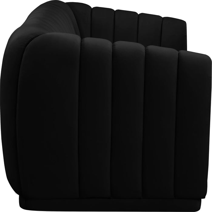 Dixie Black Velvet Sofa