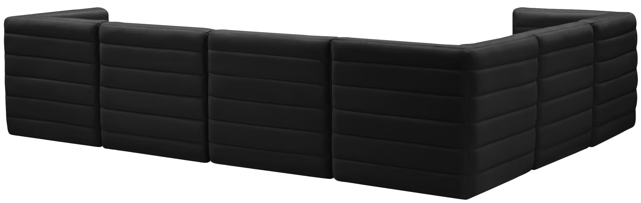 Quincy Black Velvet Modular Sectional