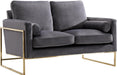 Mila Grey Velvet Loveseat image