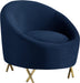 Serpentine Navy Velvet Chair image