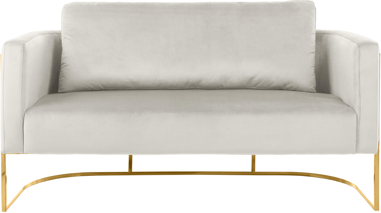 Casa Cream Velvet Loveseat