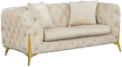 Kingdom Cream Velvet Loveseat image