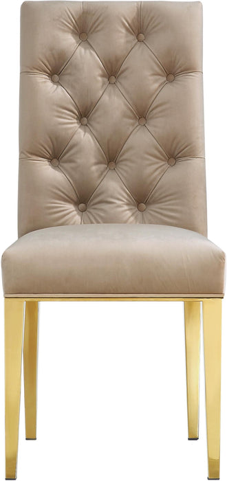 Capri Beige Velvet Dining Chair