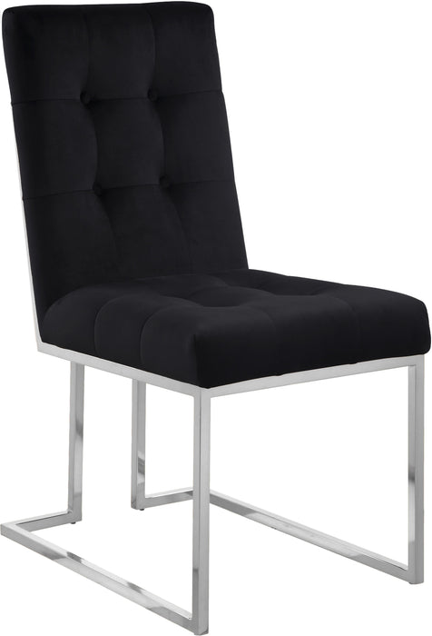 Alexis Black Velvet Dining Chair