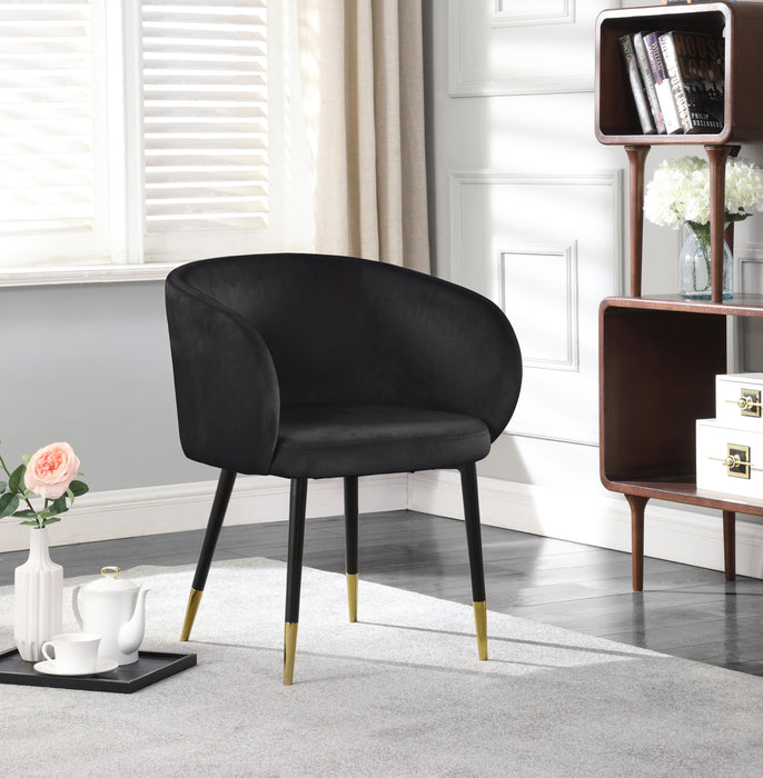 Louise Black Velvet Dining Chair