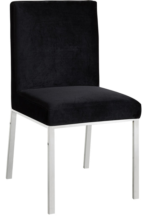 Opal Black Velvet Dining Chair