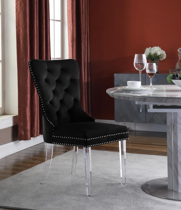 Miley Black Velvet Dining Chair