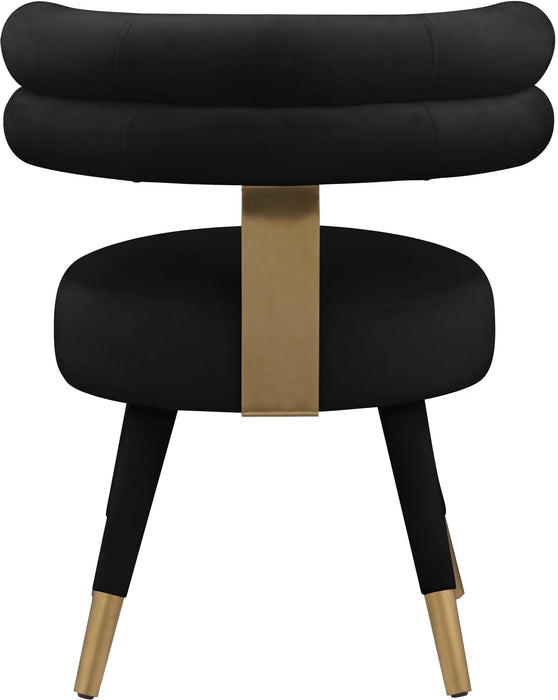 Fitzroy Black Velvet Dining Chair