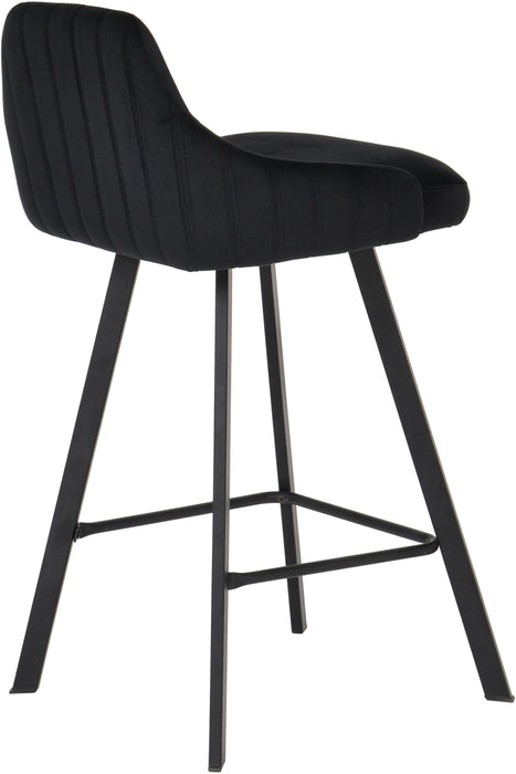 Viviene Black Velvet Stool