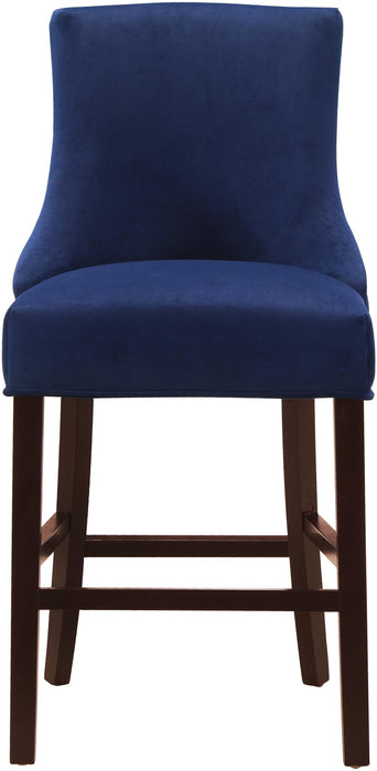 Hannah Navy Velvet Stool